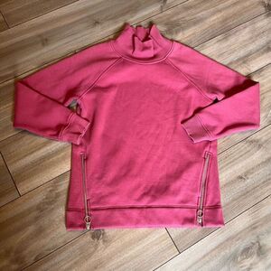 Athleta Mockneck Pink Athletic Pullover Jacket Women XS Workout Yoga‎